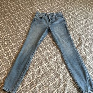 Good American Good Waist light Wash high rise skinny jeans Sz 10